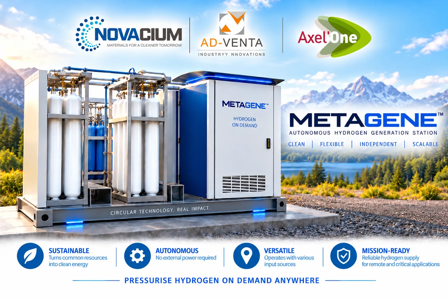 Novacium, Axel’One and AD-VENTA Secure €1 Million in RAPID Funding from the DGA and AID for the METAGENE™ Green Hydrogen Project